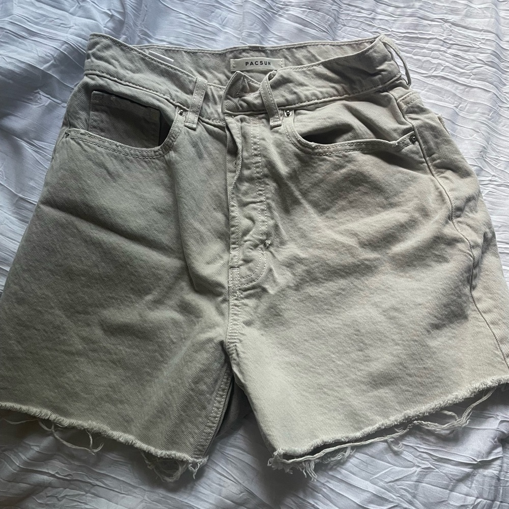 Pacsun Beige Jean Denim Shorts